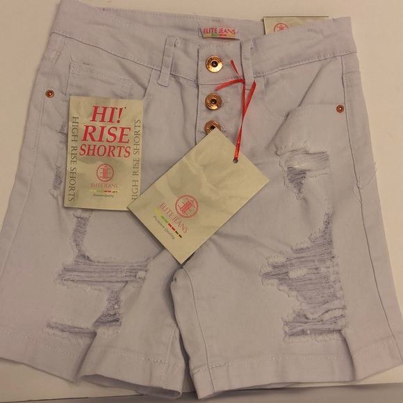 Elite Jeans NWT HiRise ButtonFly Distressed J5/6 - Picture 4 of 13